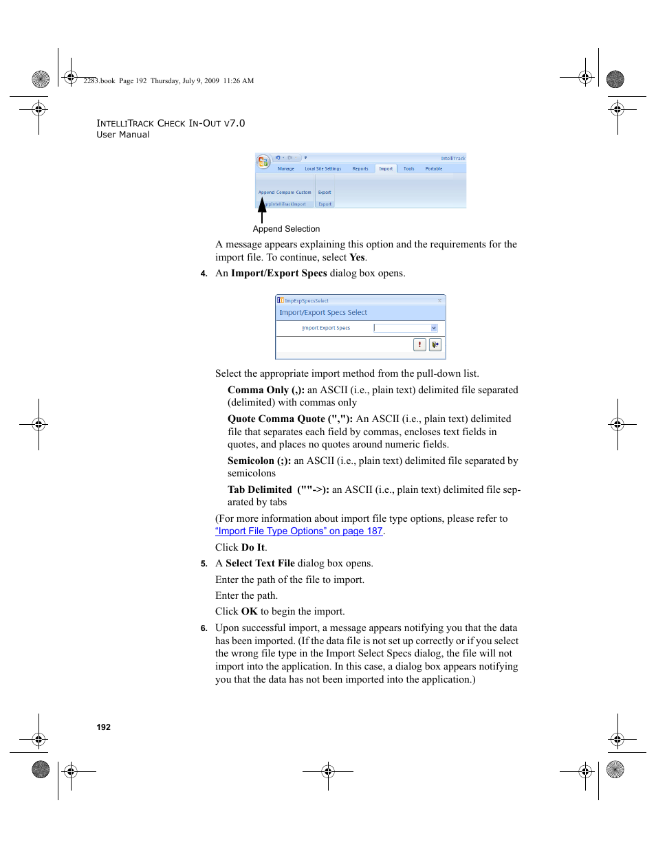 IntelliTrack Check In/Out User Manual | Page 220 / 474