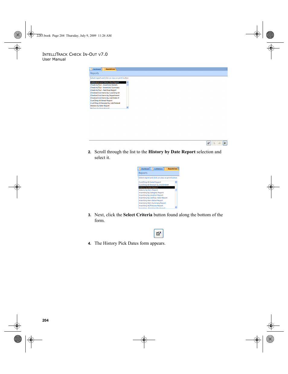 IntelliTrack Check In/Out User Manual | Page 232 / 474