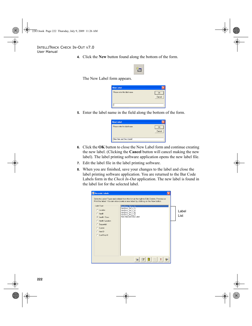 IntelliTrack Check In/Out User Manual | Page 250 / 474