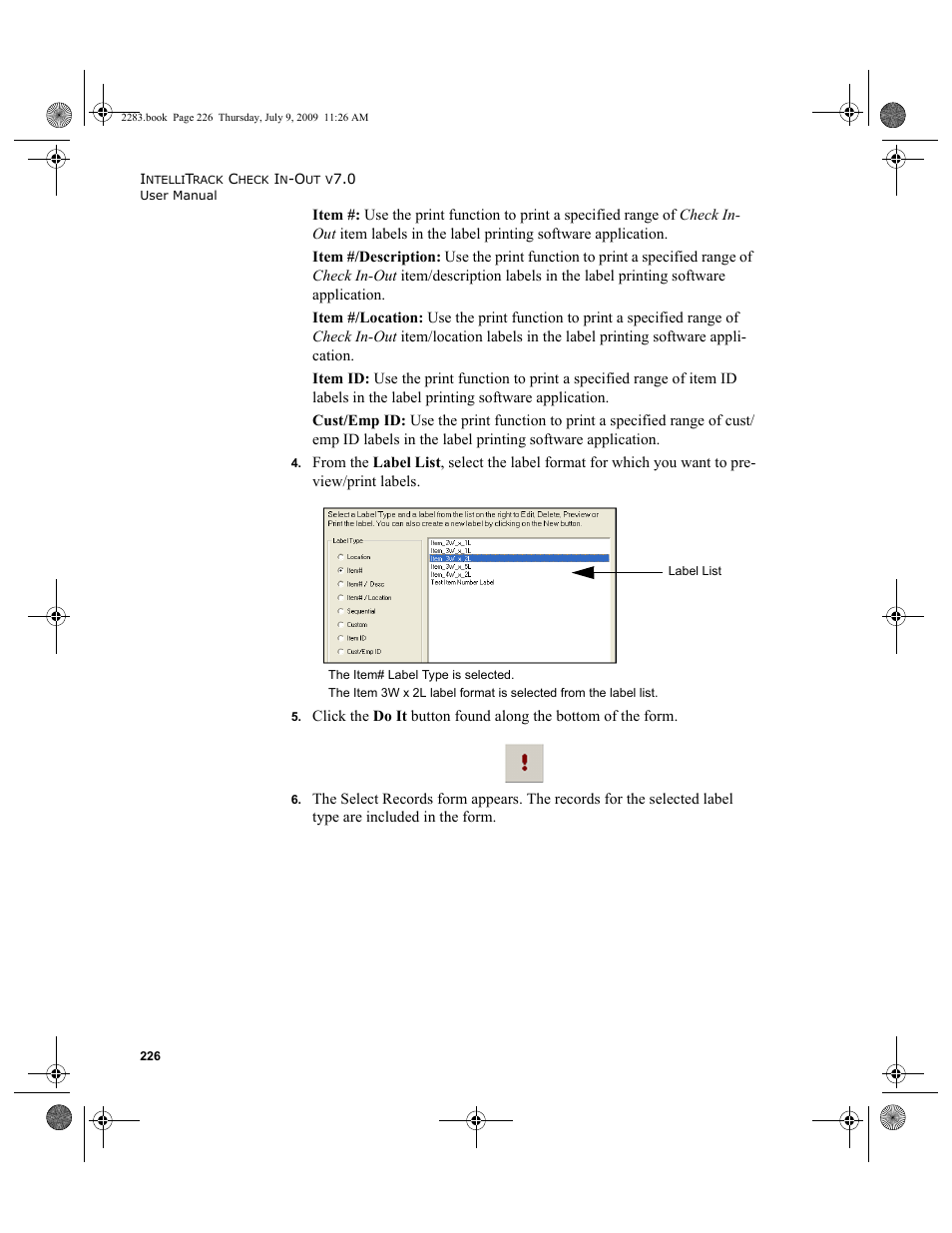 IntelliTrack Check In/Out User Manual | Page 254 / 474