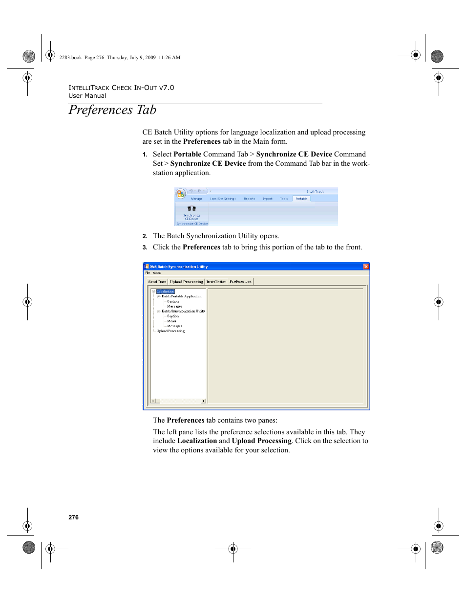 Preferences tab, Preferences tab 276 | IntelliTrack Check In/Out User Manual | Page 304 / 474