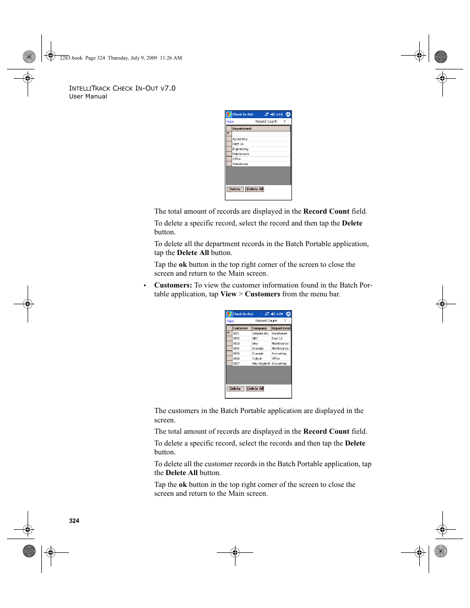 IntelliTrack Check In/Out User Manual | Page 352 / 474