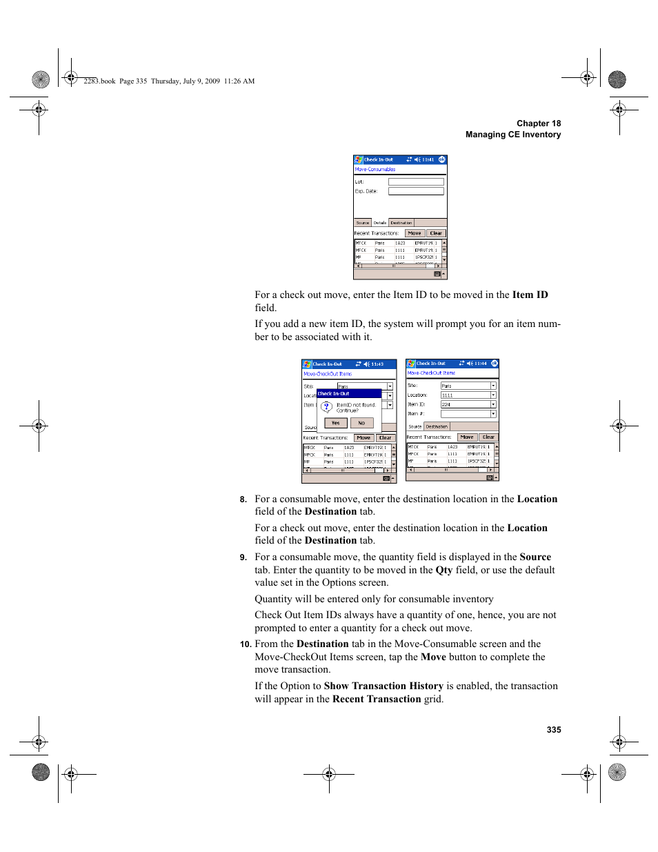 IntelliTrack Check In/Out User Manual | Page 363 / 474