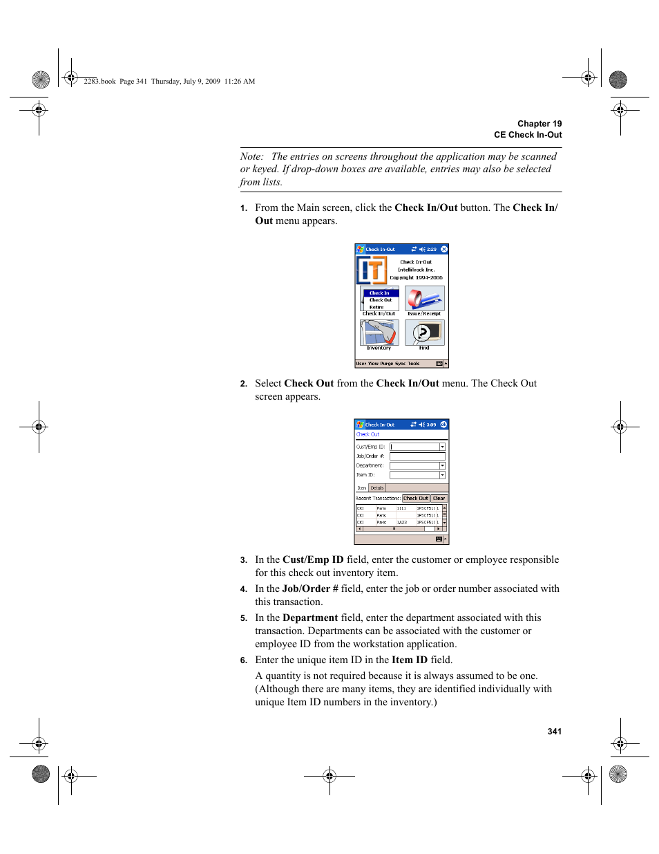 IntelliTrack Check In/Out User Manual | Page 369 / 474