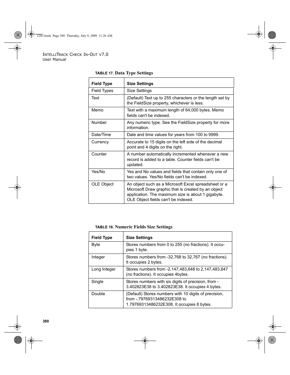 IntelliTrack Check In/Out User Manual | Page 408 / 474