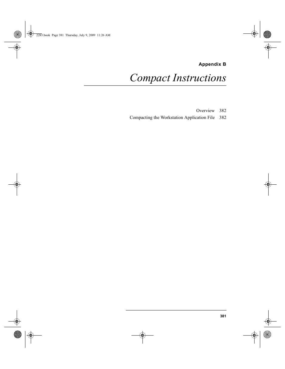 Appendix b, Compact instructions | IntelliTrack Check In/Out User Manual | Page 409 / 474