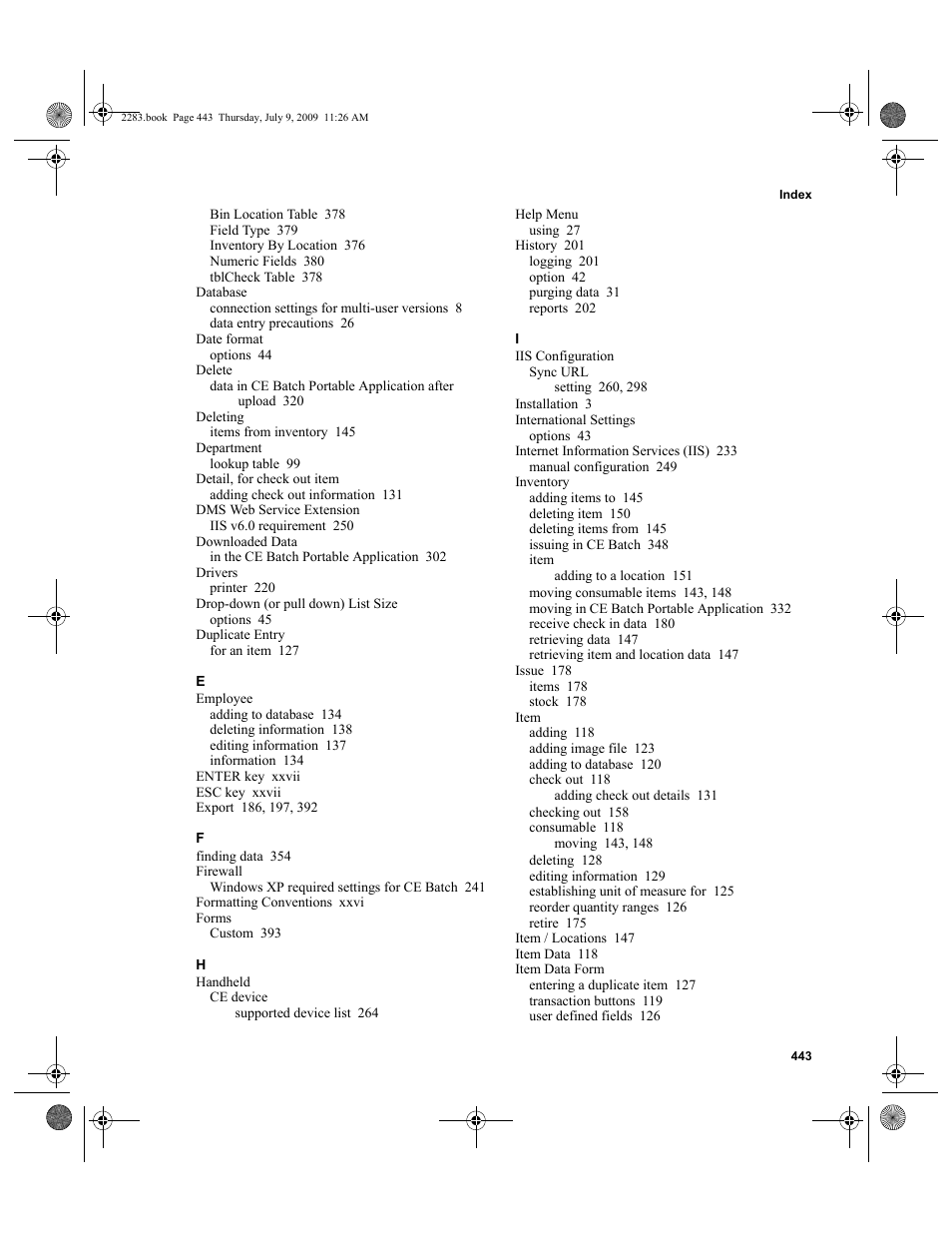 IntelliTrack Check In/Out User Manual | Page 471 / 474