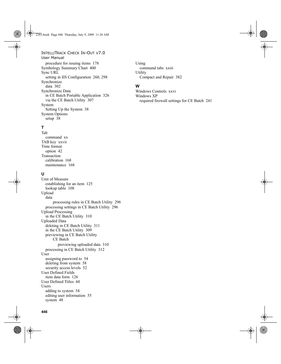 IntelliTrack Check In/Out User Manual | Page 474 / 474