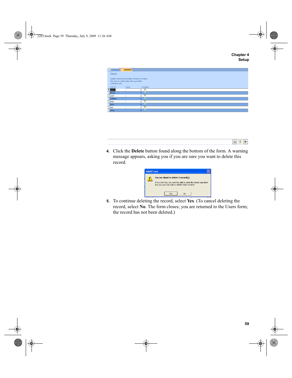 IntelliTrack Check In/Out User Manual | Page 87 / 474
