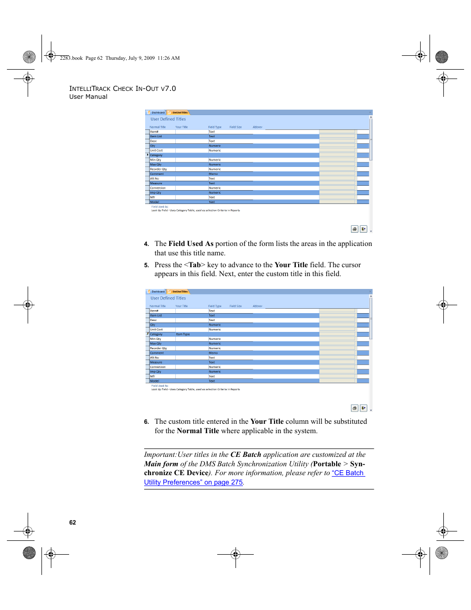 IntelliTrack Check In/Out User Manual | Page 90 / 474