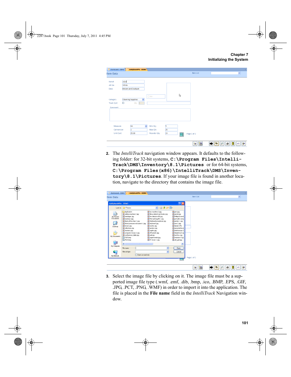 IntelliTrack Inventory Management User Manual | Page 127 / 366