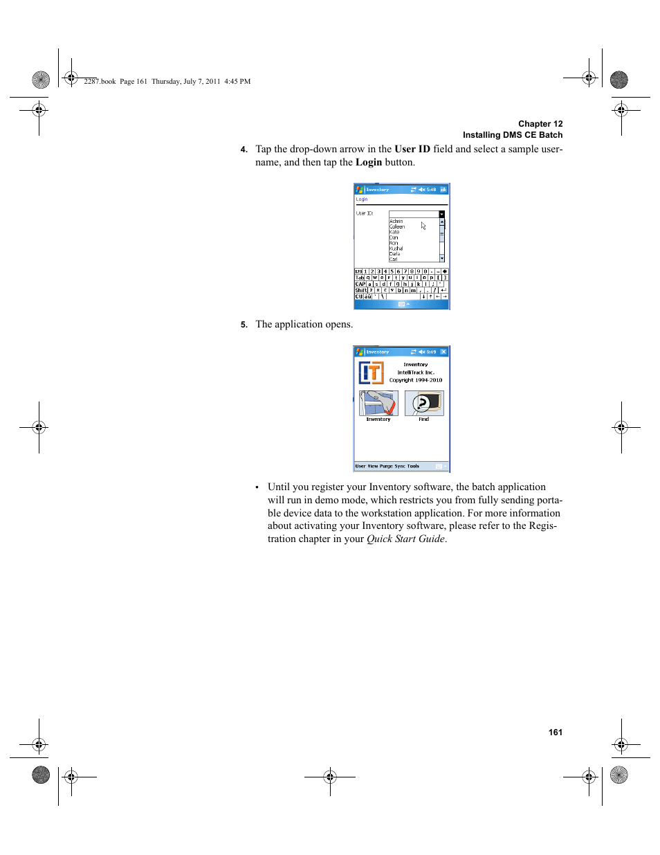 IntelliTrack Inventory Management User Manual | Page 187 / 366