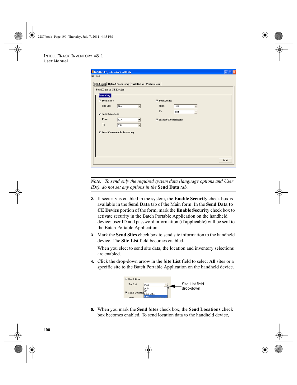 IntelliTrack Inventory Management User Manual | Page 216 / 366