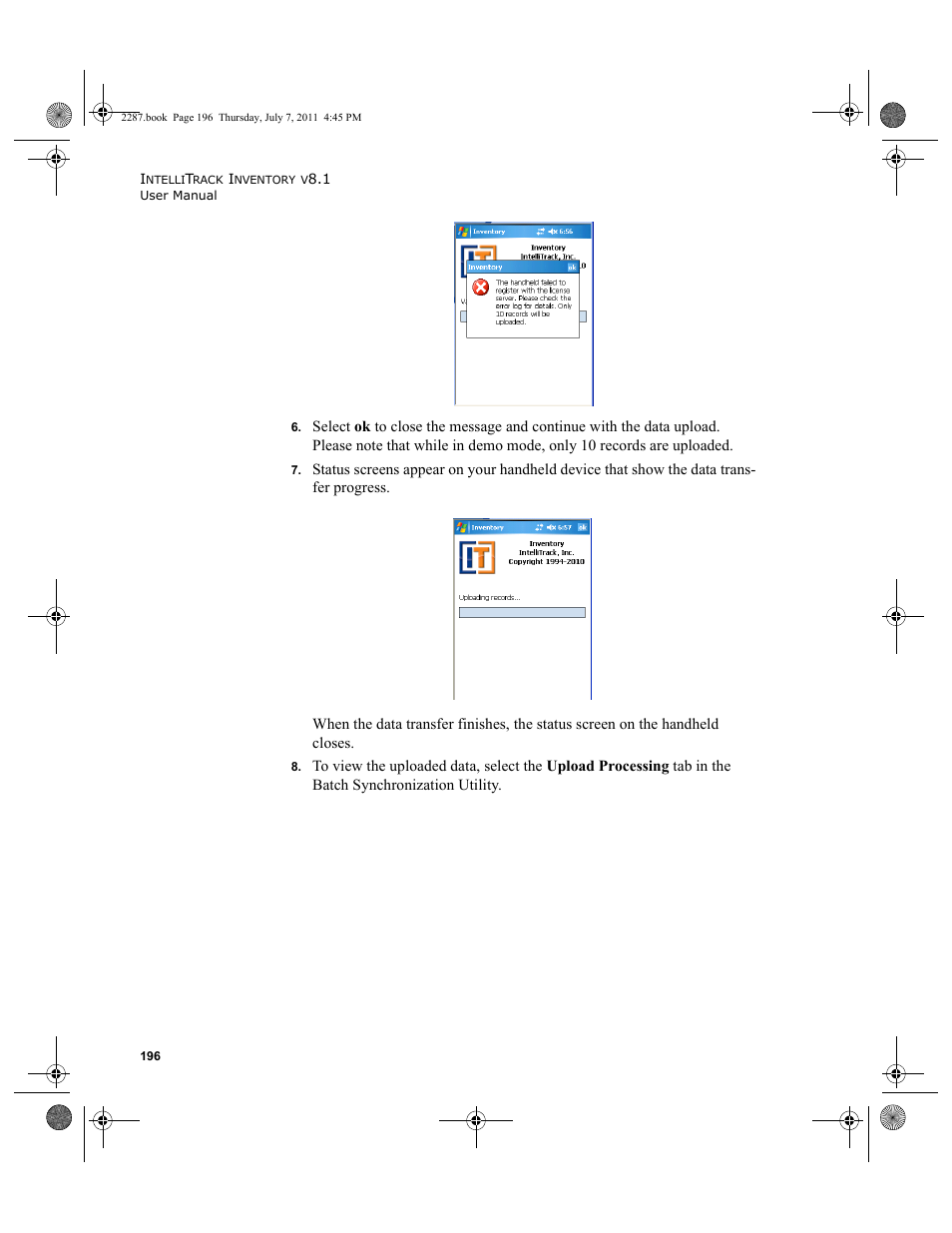 IntelliTrack Inventory Management User Manual | Page 222 / 366
