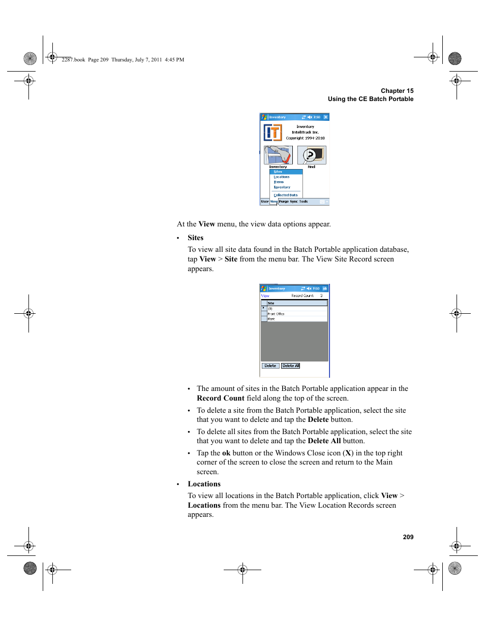 IntelliTrack Inventory Management User Manual | Page 235 / 366