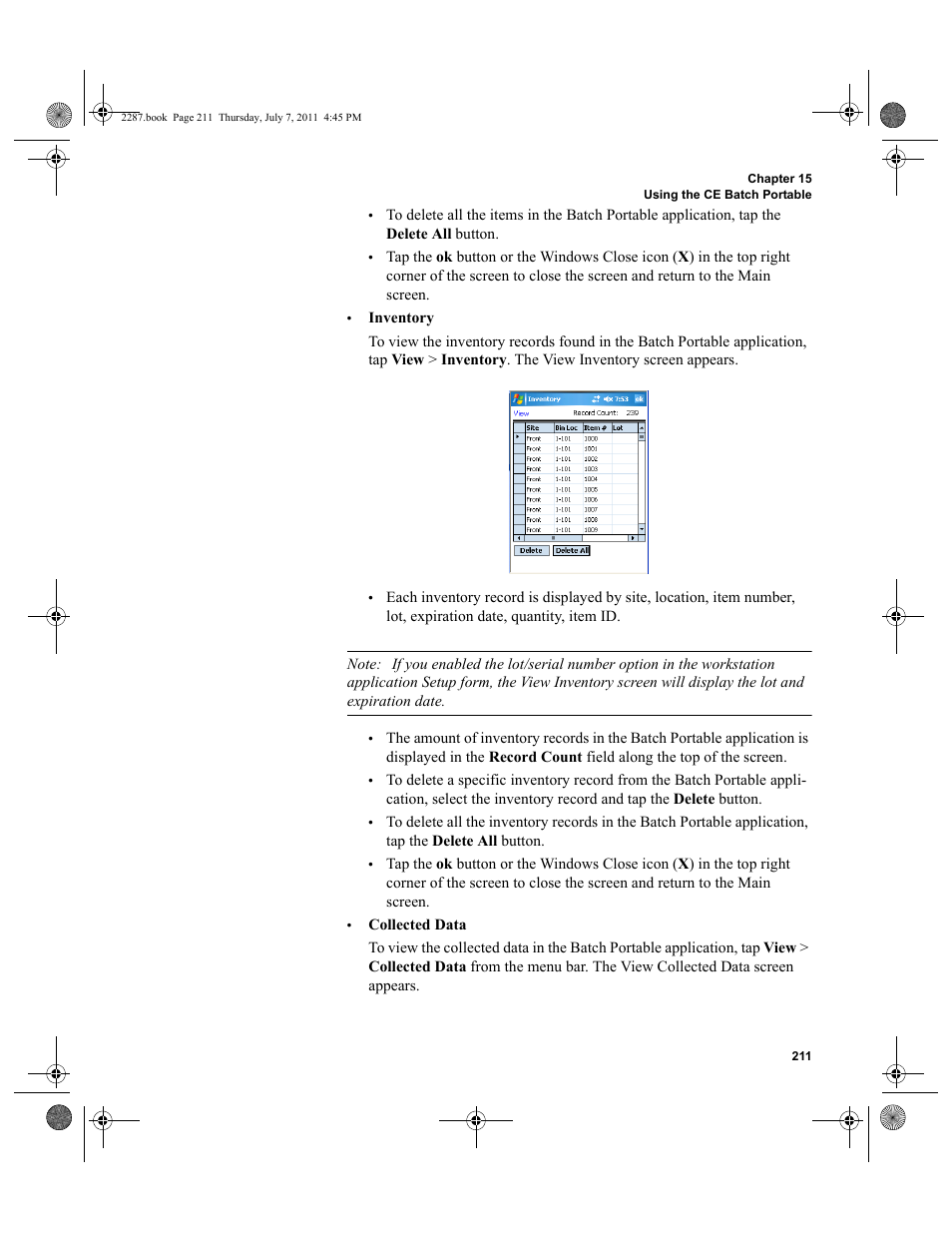 IntelliTrack Inventory Management User Manual | Page 237 / 366