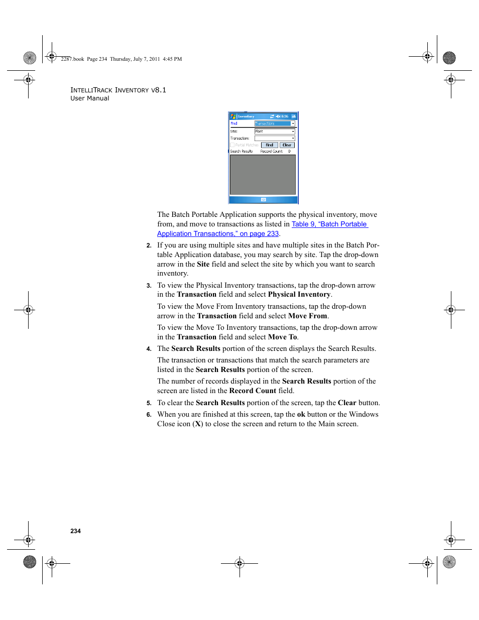 IntelliTrack Inventory Management User Manual | Page 260 / 366