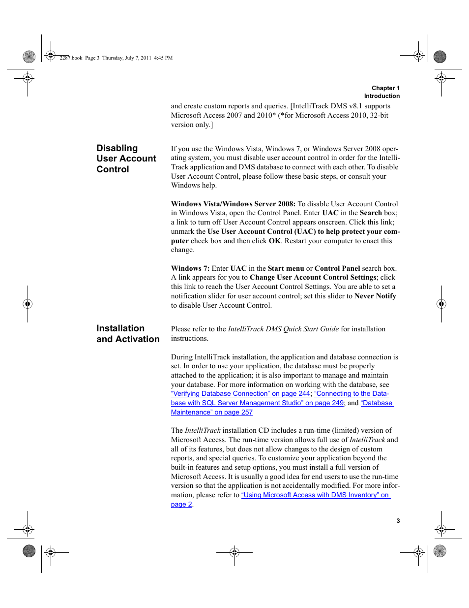 Disabling user account control, Installation and activation | IntelliTrack Inventory Management User Manual | Page 29 / 366