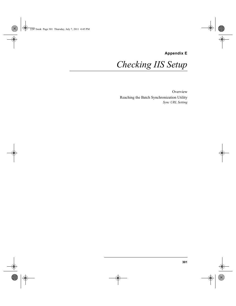 Appendix e, Checking iis setup, Appendix e: checking iis setup | IntelliTrack Inventory Management User Manual | Page 327 / 366