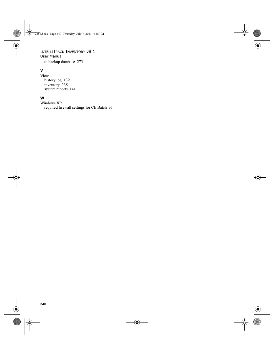 IntelliTrack Inventory Management User Manual | Page 366 / 366