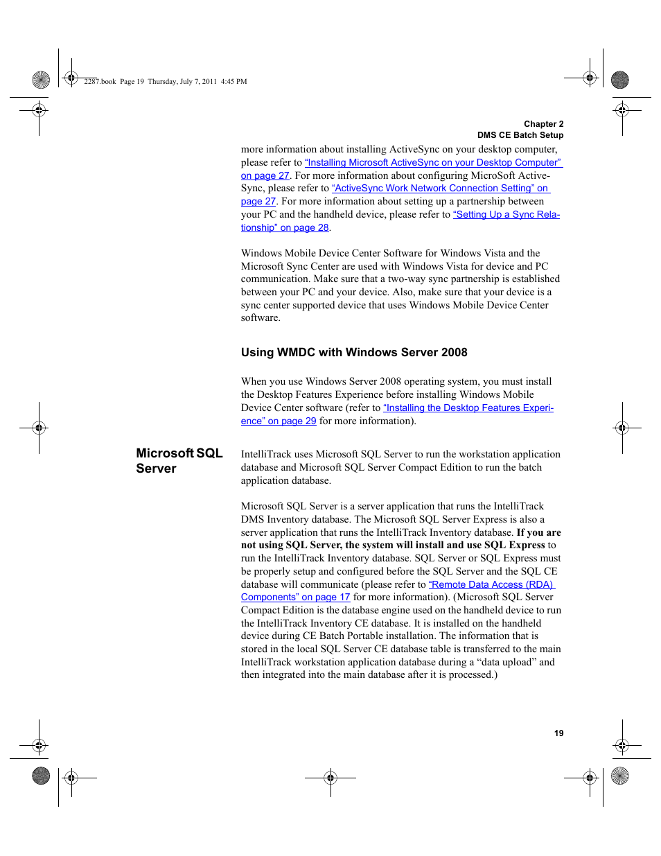Microsoft sql server | IntelliTrack Inventory Management User Manual | Page 45 / 366