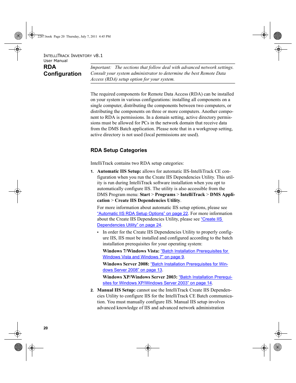 Rda configuration, Rda configura | IntelliTrack Inventory Management User Manual | Page 46 / 366