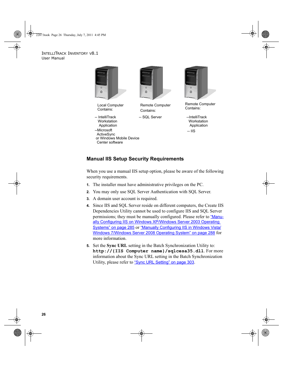Manual iis, Manual iis setup security requirements | IntelliTrack Inventory Management User Manual | Page 52 / 366
