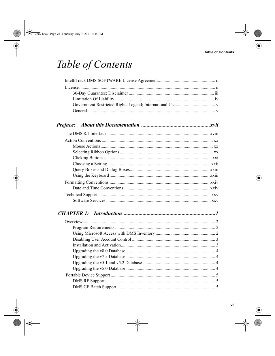 IntelliTrack Inventory Management User Manual | Page 7 / 366