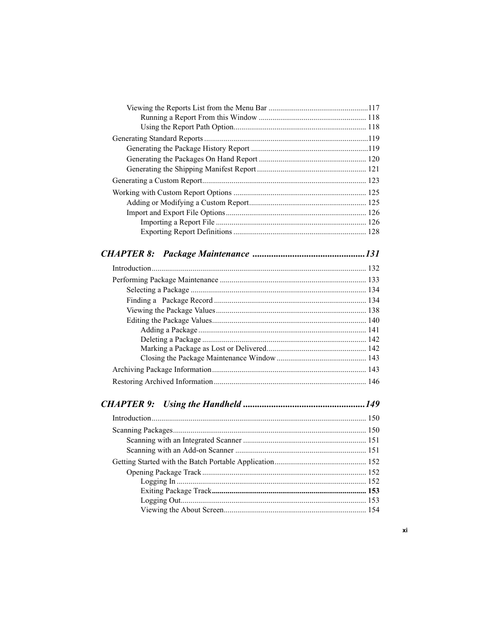 IntelliTrack Package Track User Manual | Page 11 / 296