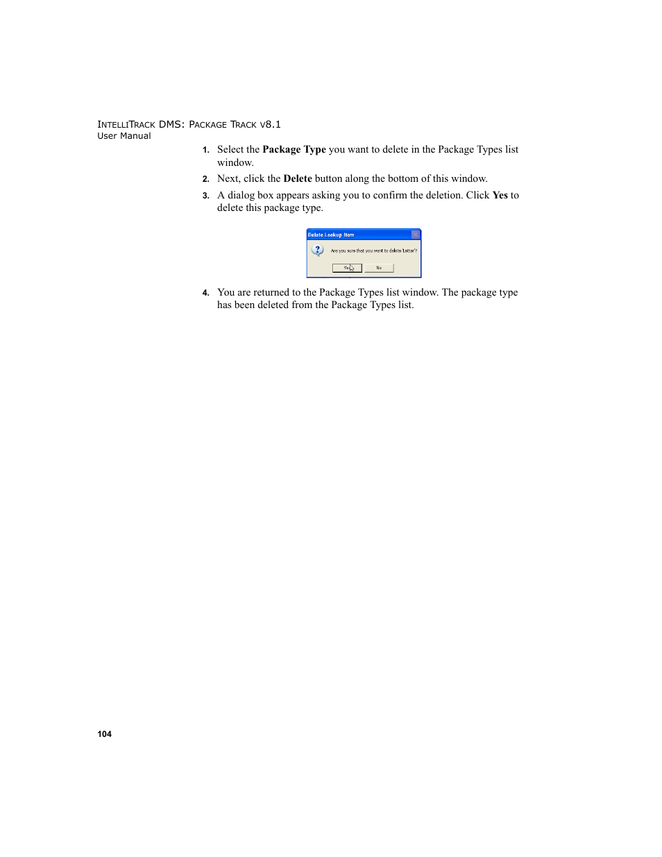 IntelliTrack Package Track User Manual | Page 118 / 296