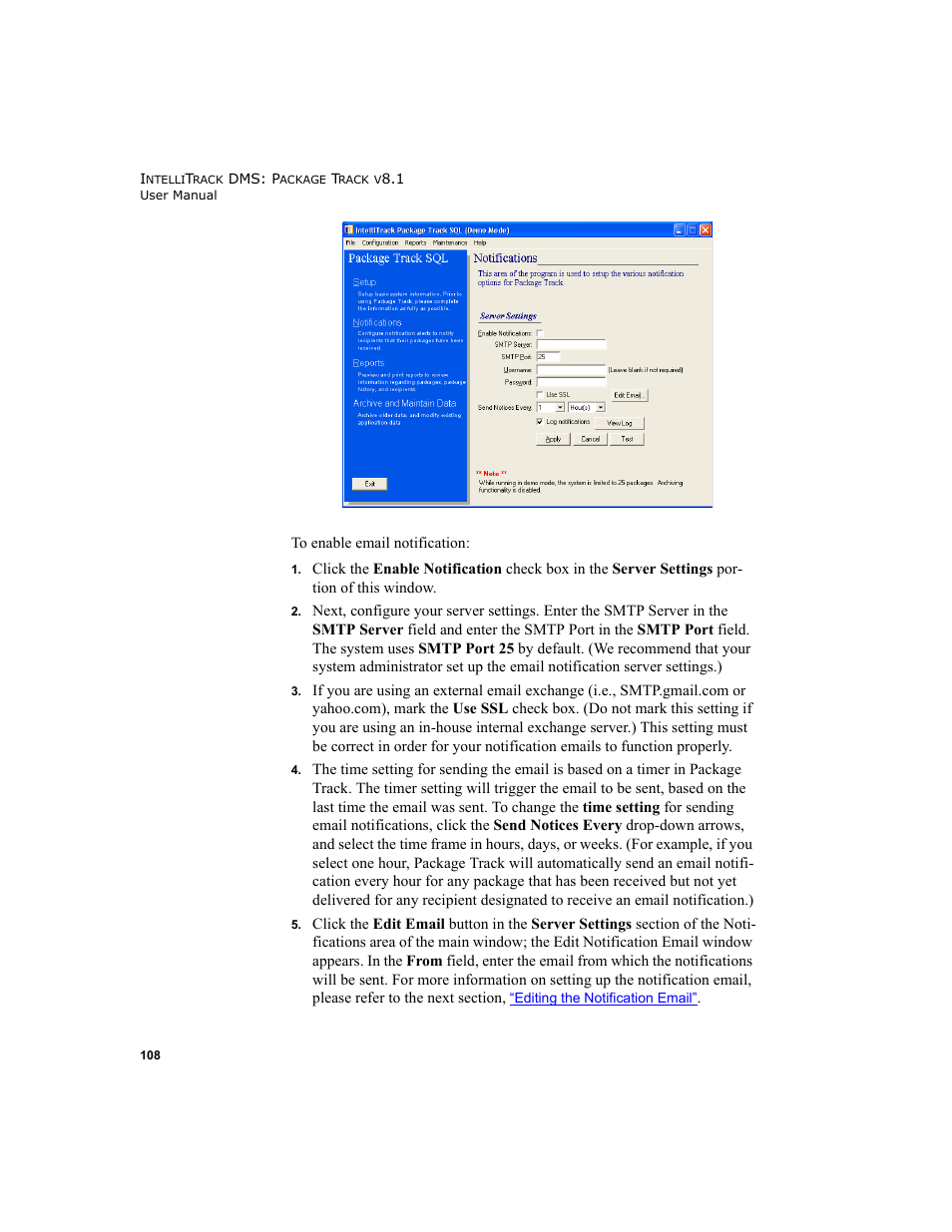 IntelliTrack Package Track User Manual | Page 122 / 296