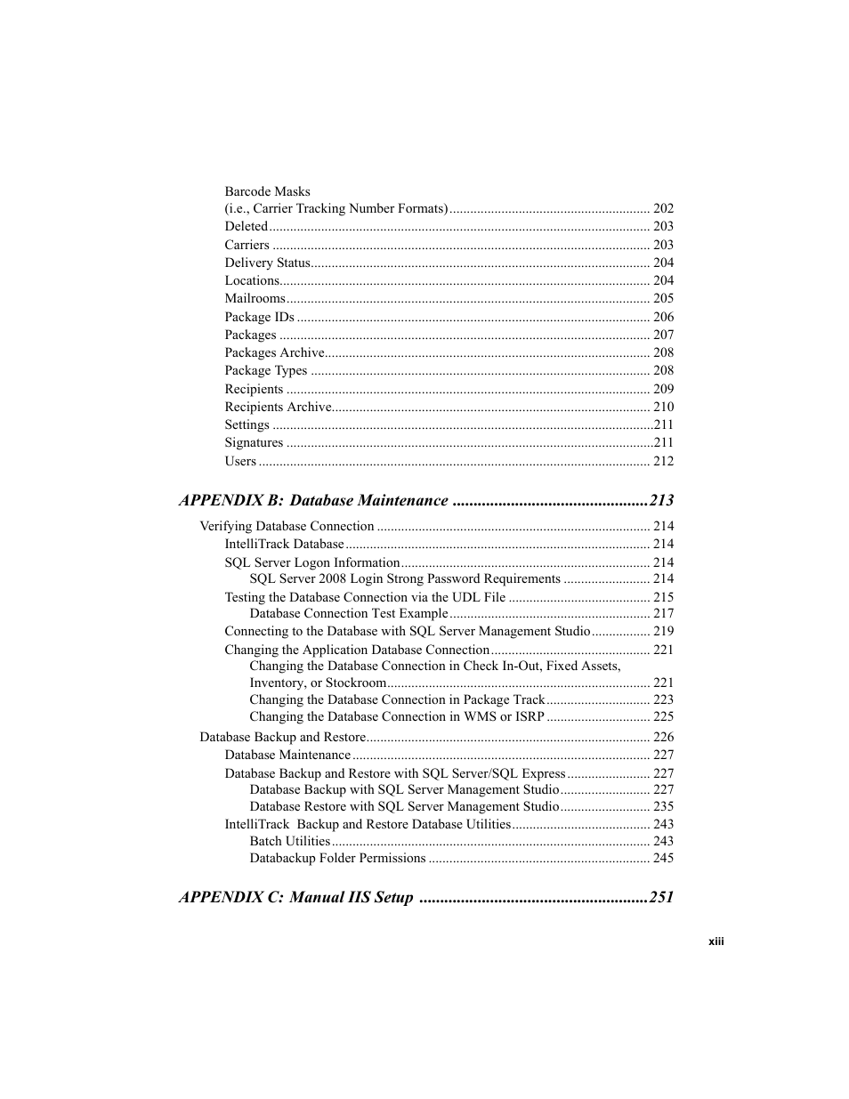 IntelliTrack Package Track User Manual | Page 13 / 296