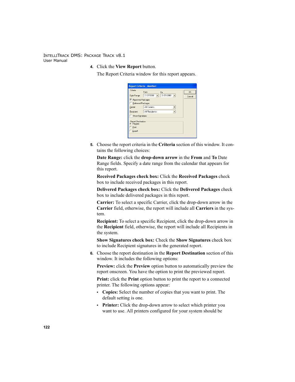 IntelliTrack Package Track User Manual | Page 136 / 296