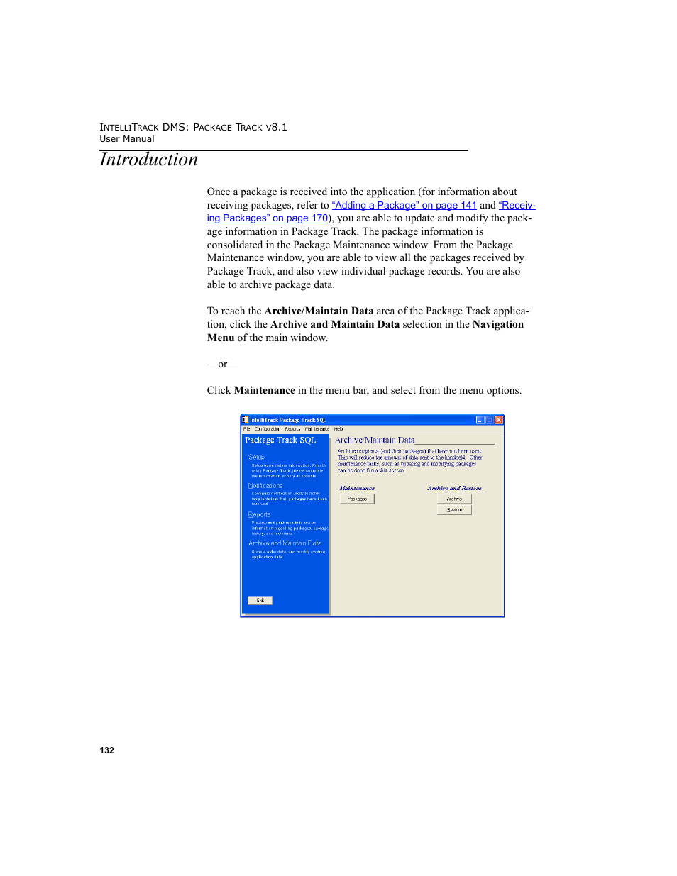 Introduction | IntelliTrack Package Track User Manual | Page 146 / 296