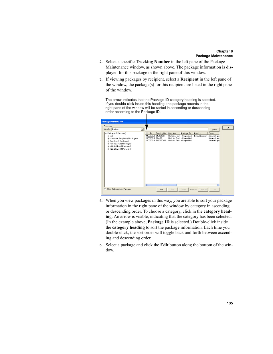 IntelliTrack Package Track User Manual | Page 149 / 296