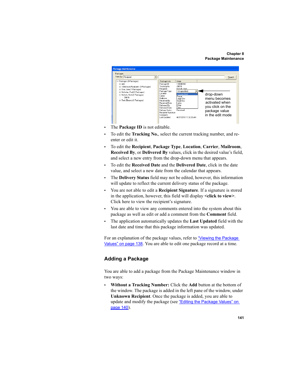 Adding a package | IntelliTrack Package Track User Manual | Page 155 / 296