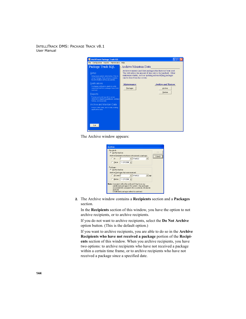 IntelliTrack Package Track User Manual | Page 158 / 296