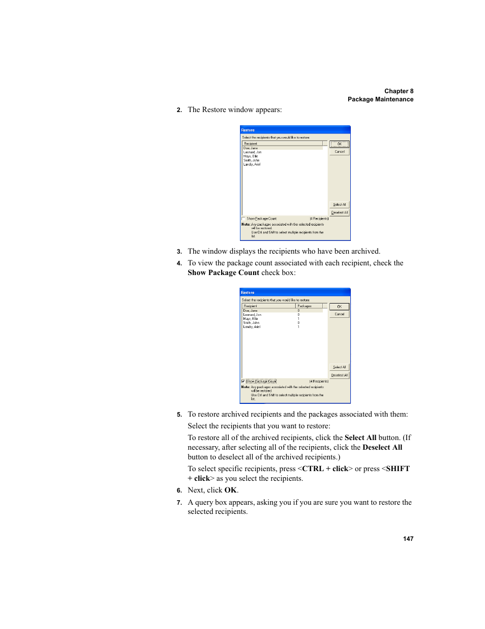 IntelliTrack Package Track User Manual | Page 161 / 296