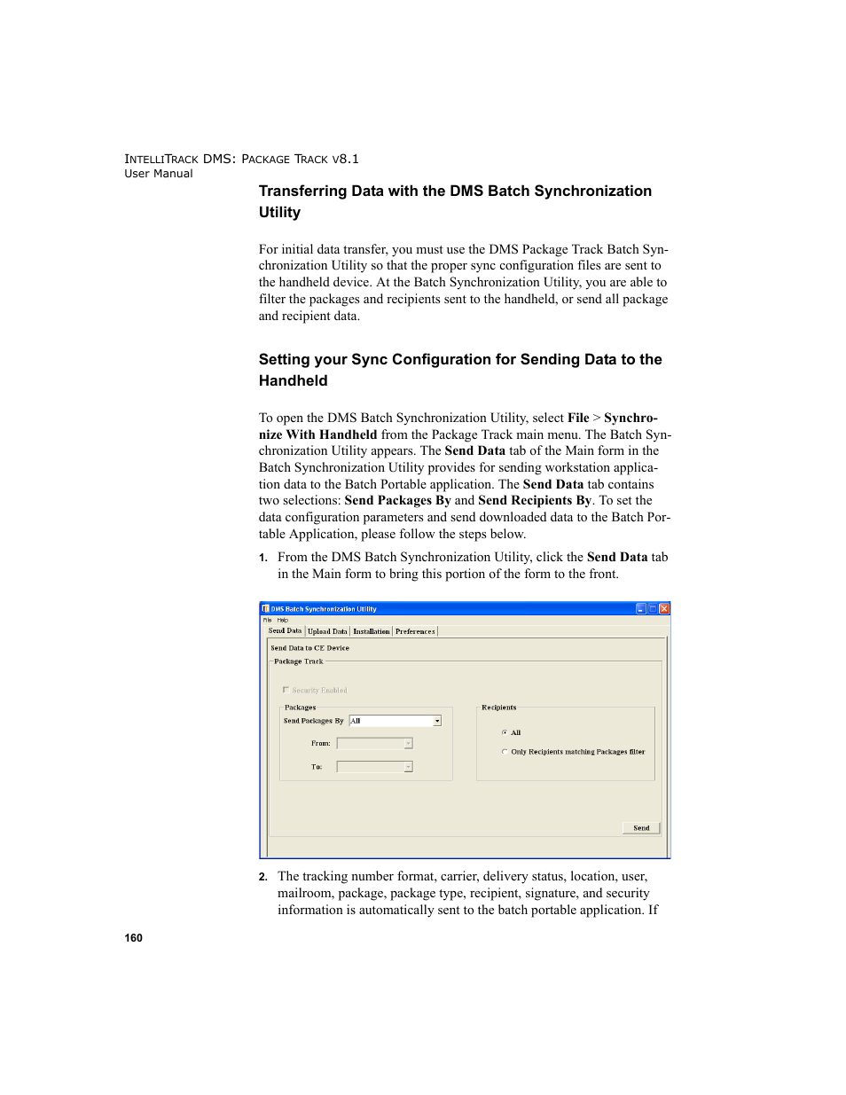 IntelliTrack Package Track User Manual | Page 174 / 296
