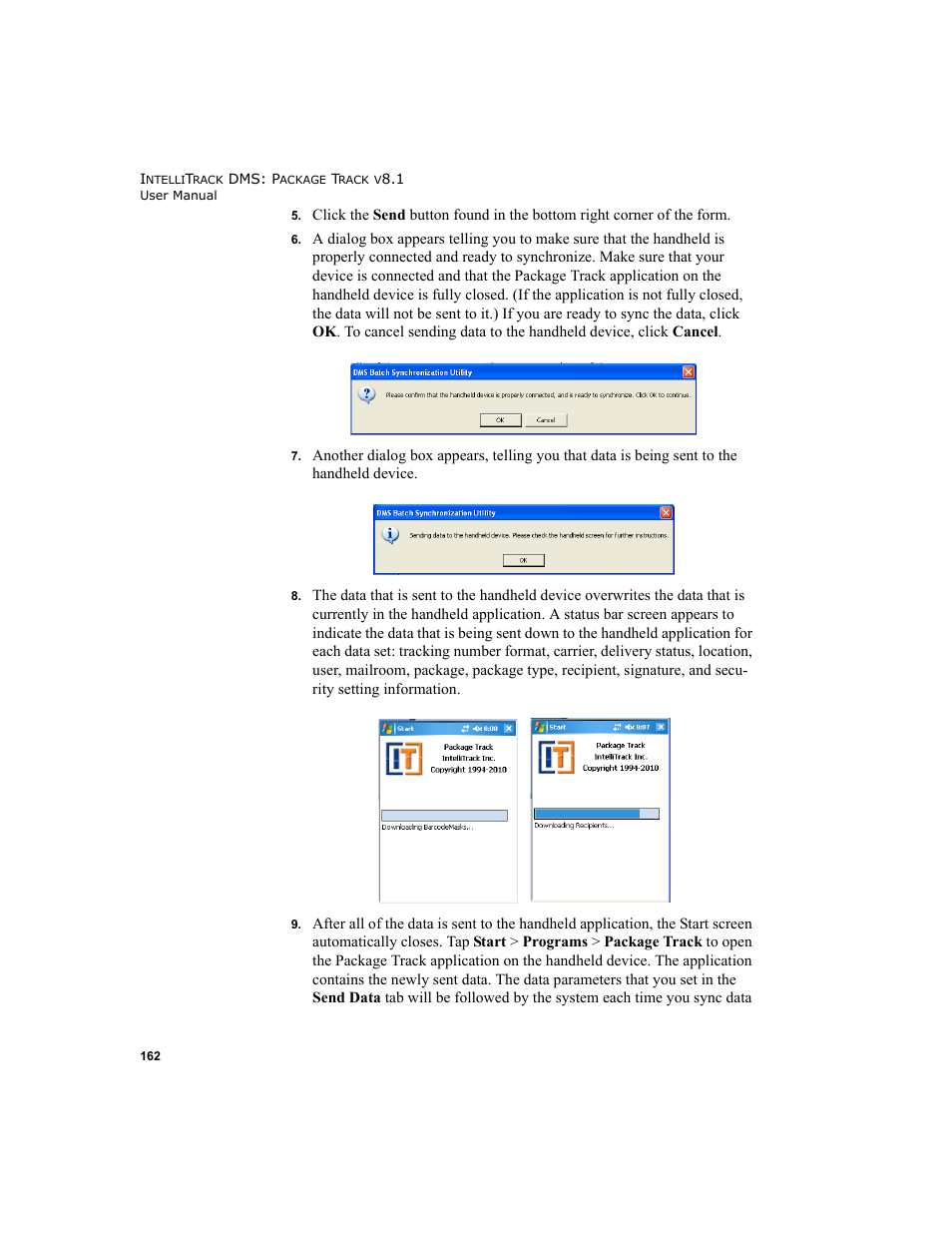 IntelliTrack Package Track User Manual | Page 176 / 296