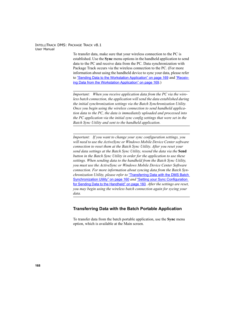 IntelliTrack Package Track User Manual | Page 182 / 296
