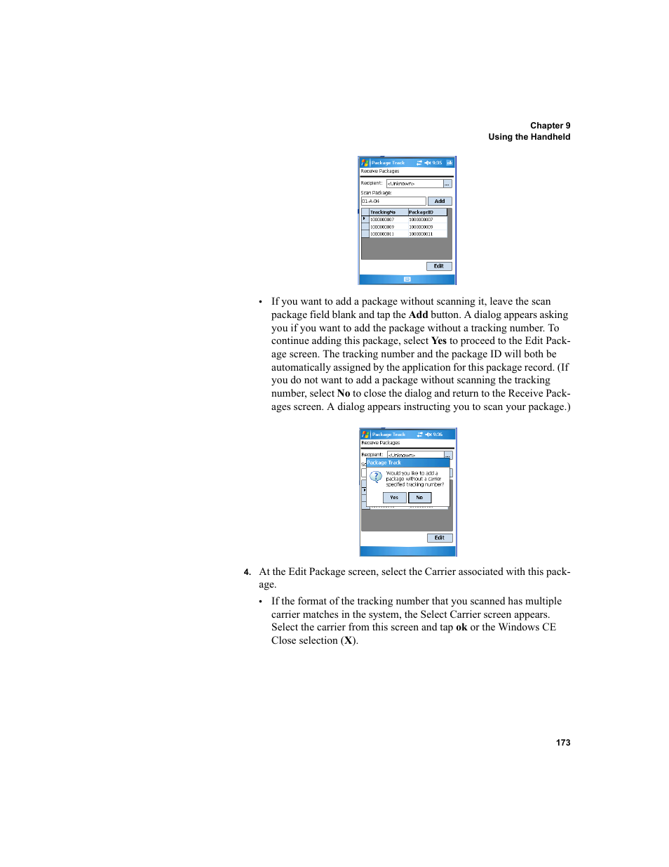 IntelliTrack Package Track User Manual | Page 187 / 296