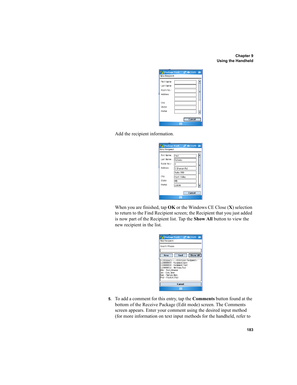 IntelliTrack Package Track User Manual | Page 197 / 296