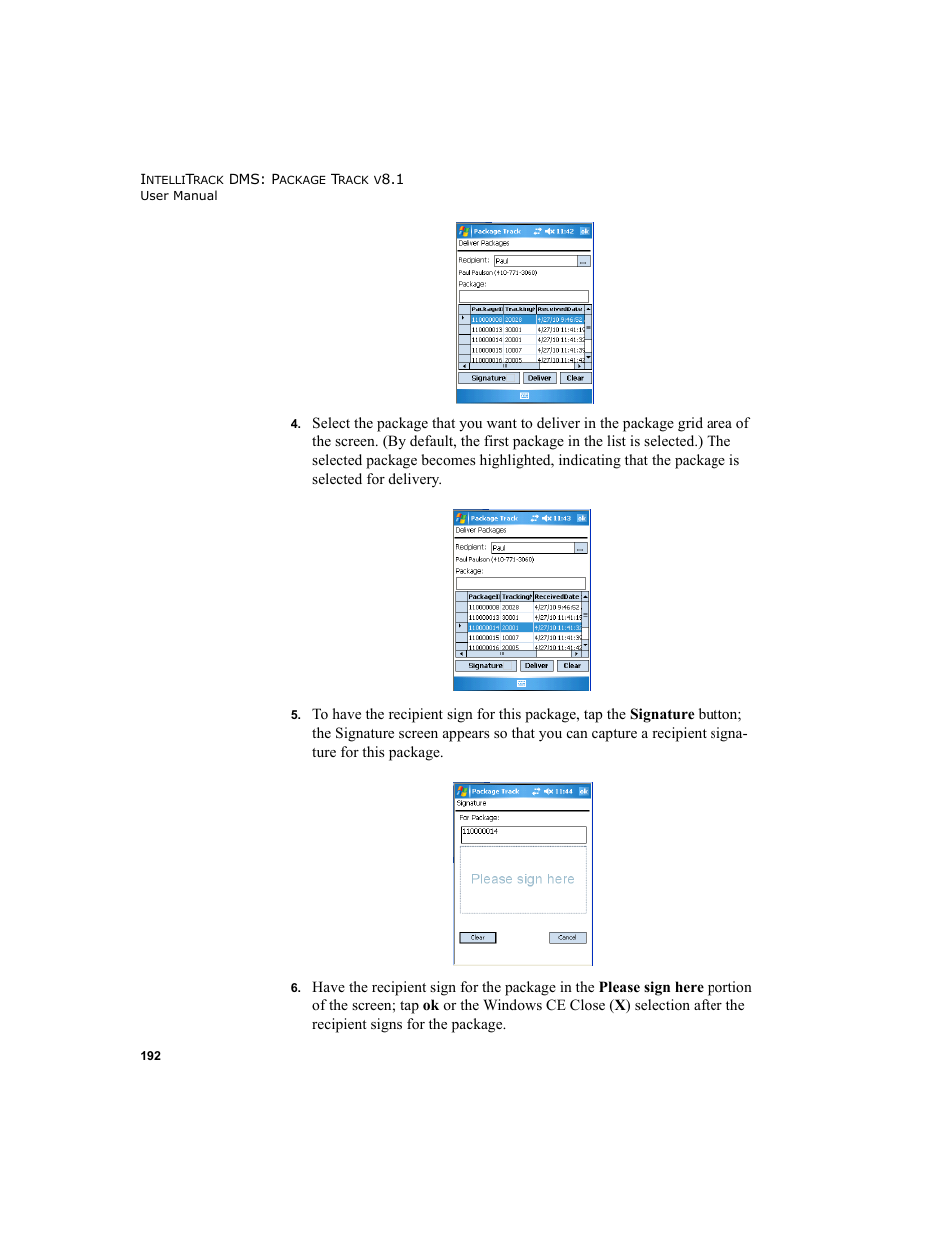 IntelliTrack Package Track User Manual | Page 206 / 296