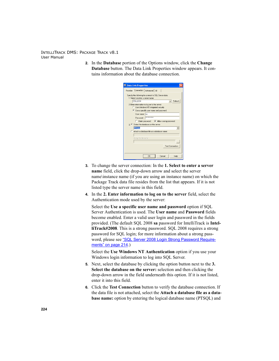 IntelliTrack Package Track User Manual | Page 238 / 296