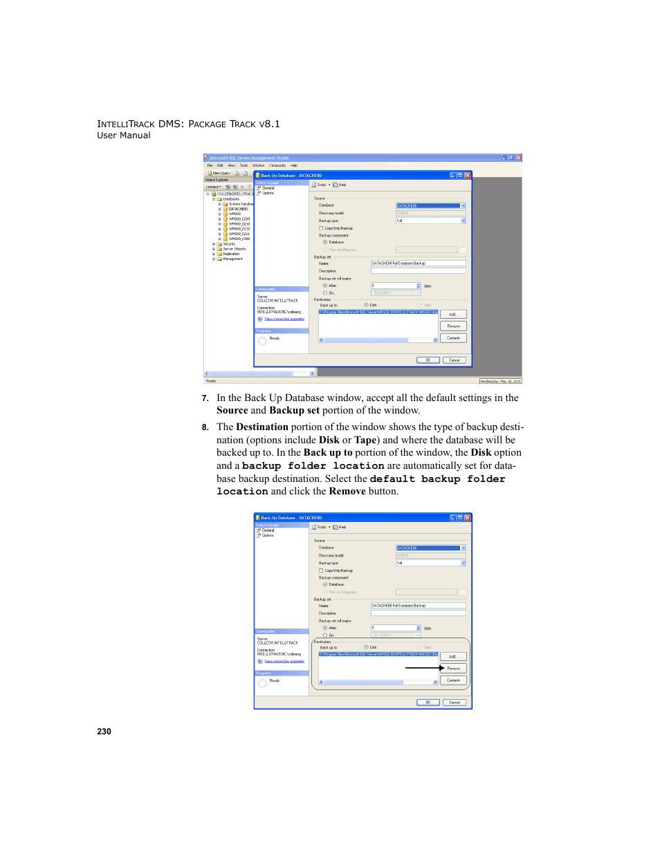 IntelliTrack Package Track User Manual | Page 244 / 296