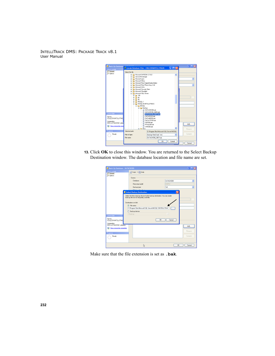 IntelliTrack Package Track User Manual | Page 246 / 296