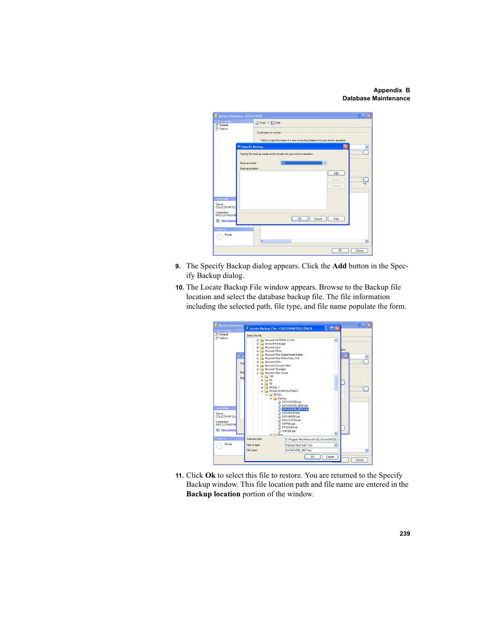 IntelliTrack Package Track User Manual | Page 253 / 296