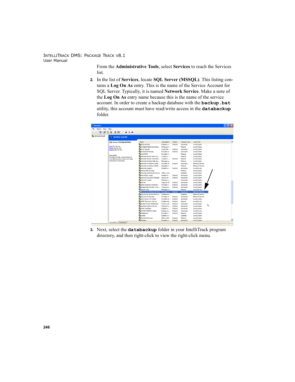 IntelliTrack Package Track User Manual | Page 260 / 296