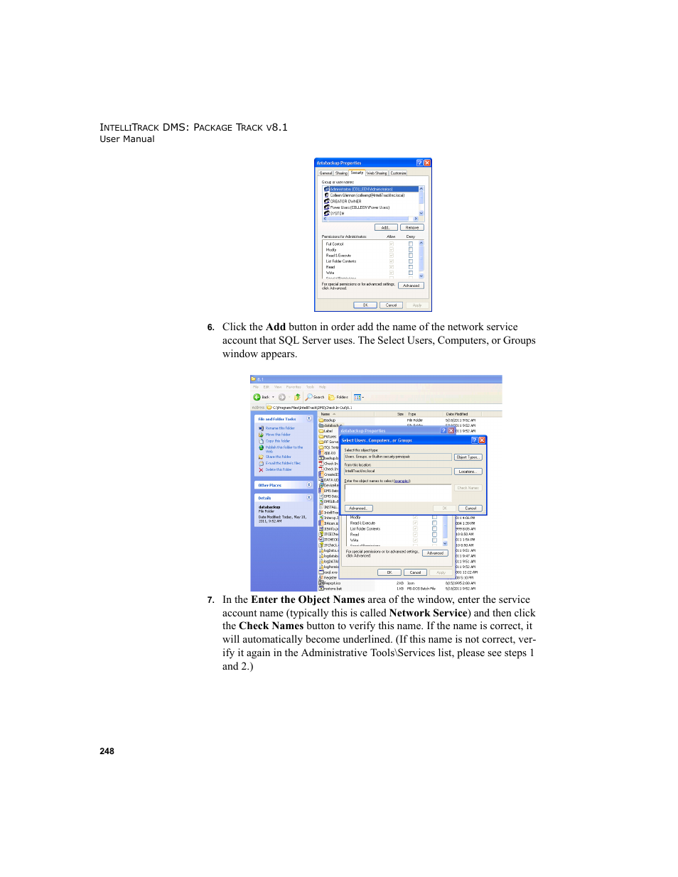 IntelliTrack Package Track User Manual | Page 262 / 296